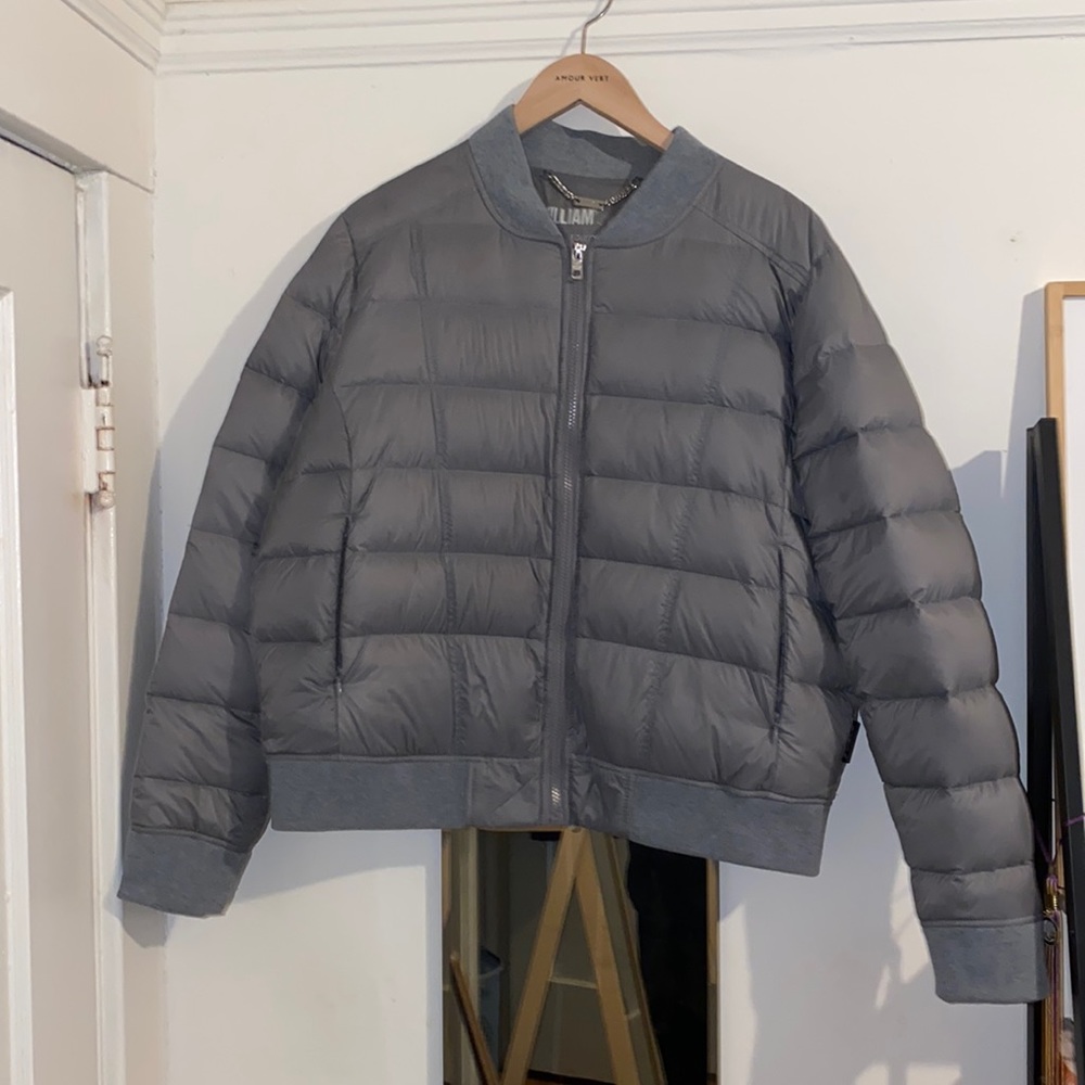 William Rast - Gray Puffer Bomber Jacket